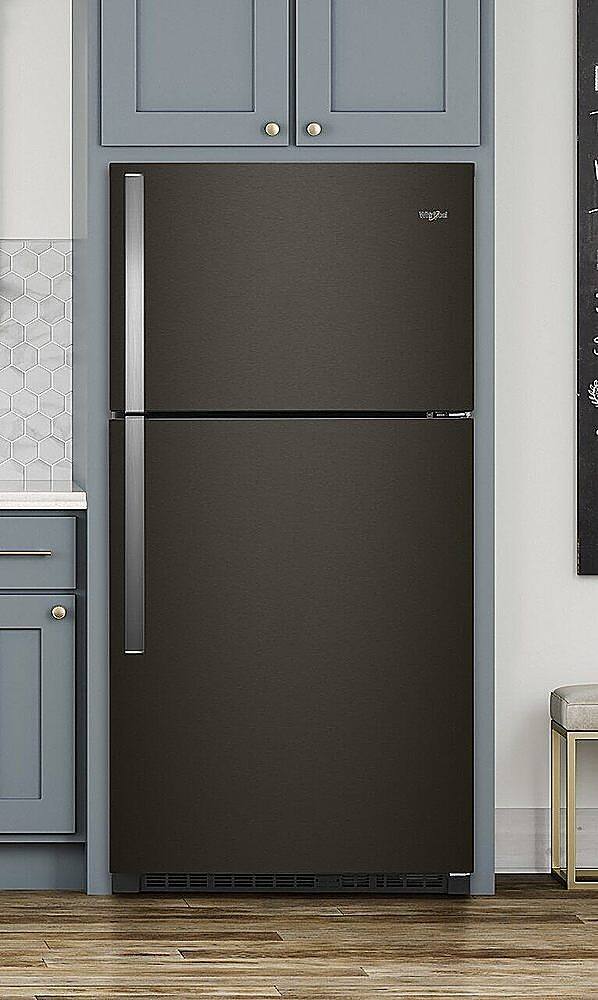 Alt View 18. Whirlpool - 21.3 Cu. Ft. Top-Freezer Refrigerator - Black Stainless Steel with Printshield Finish.