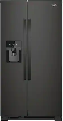 Whirlpool - 24.5 Cu. Ft. Side-by-Side Refrigerator - Black