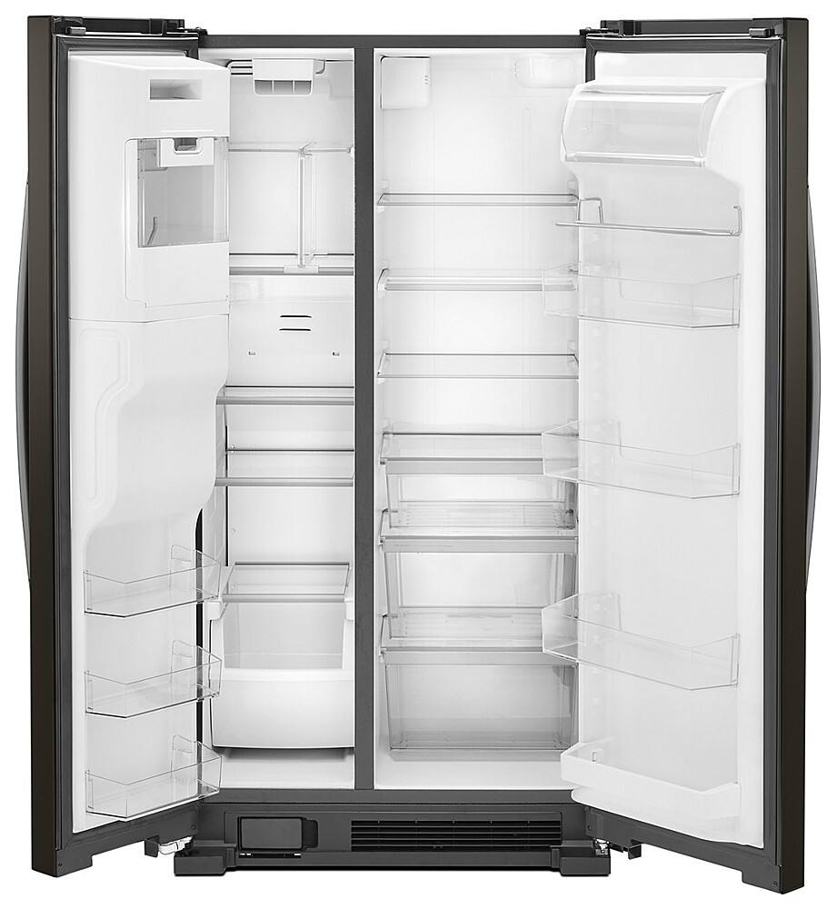 Alt View 1. Whirlpool - 24.5 Cu. Ft. Side-by-Side Refrigerator - Black.