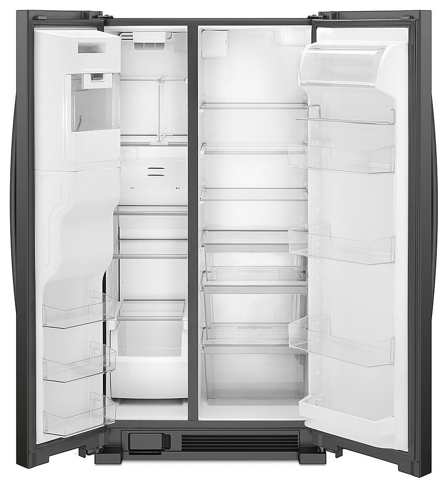 Alt View 1. Whirlpool - 24.5 Cu. Ft. Side-by-Side Refrigerator - Black stainless steel.