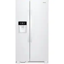 Whirlpool - 24.5 Cu. Ft. Side-by-Side Refrigerator - White