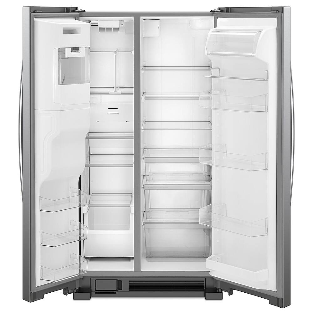 Angle. Whirlpool - 24.5 Cu. Ft. Side-by-Side Refrigerator - Fingerprint Resistant Stainless Steel.