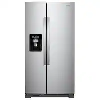Whirlpool - 24.5 Cu. Ft. Side-by-Side Refrigerator - Stainless Steel - Front_Zoom