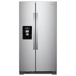 Whirlpool - 24.5 Cu. Ft. Side-by-Side Refrigerator - Stainless Steel