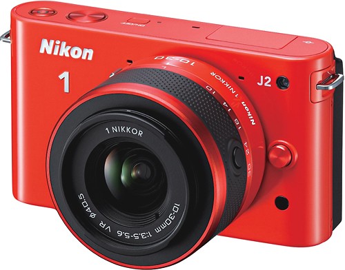  Nikon - 10.1-Megapixel Digital Compact System Camera with VR 10-30mm f/3.5-5.6 Lens - Orange
