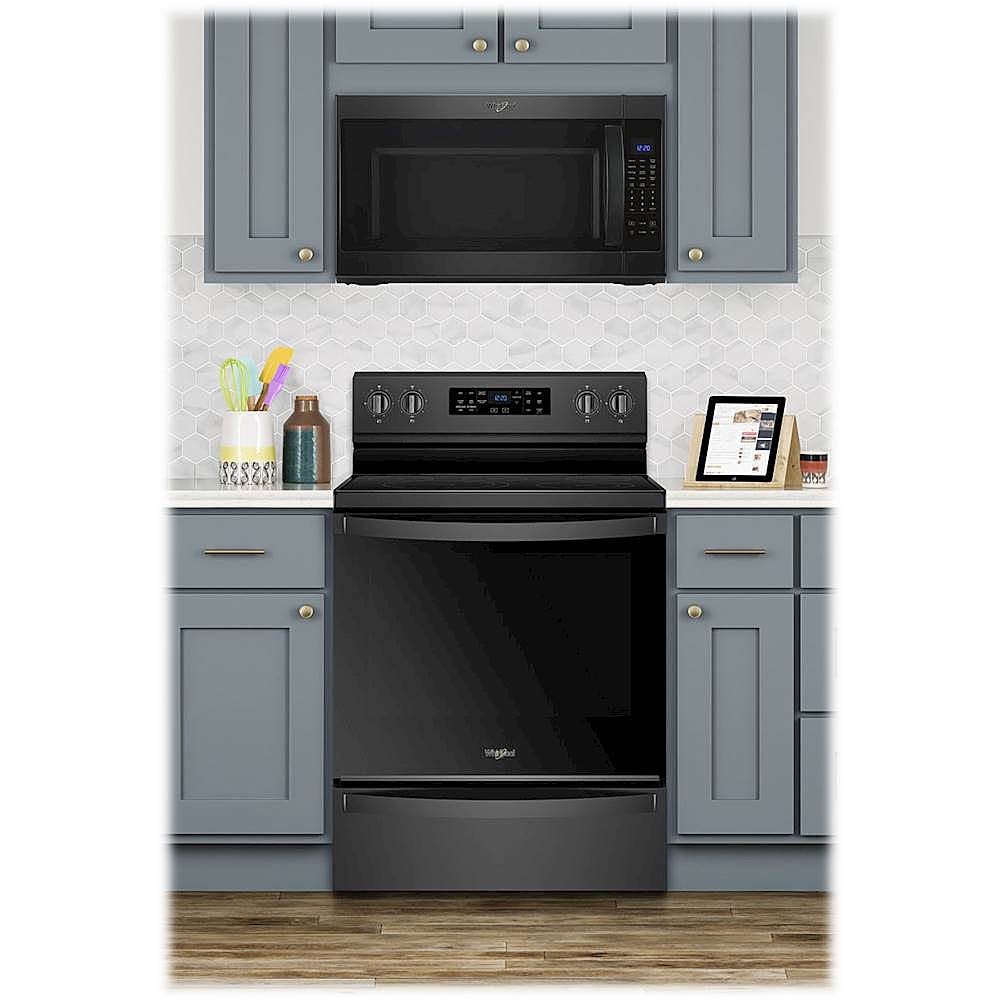 Alt View 17. Whirlpool - 6.4 Cu. Ft. Self-Cleaning Freestanding Electric Convection Range - Black.