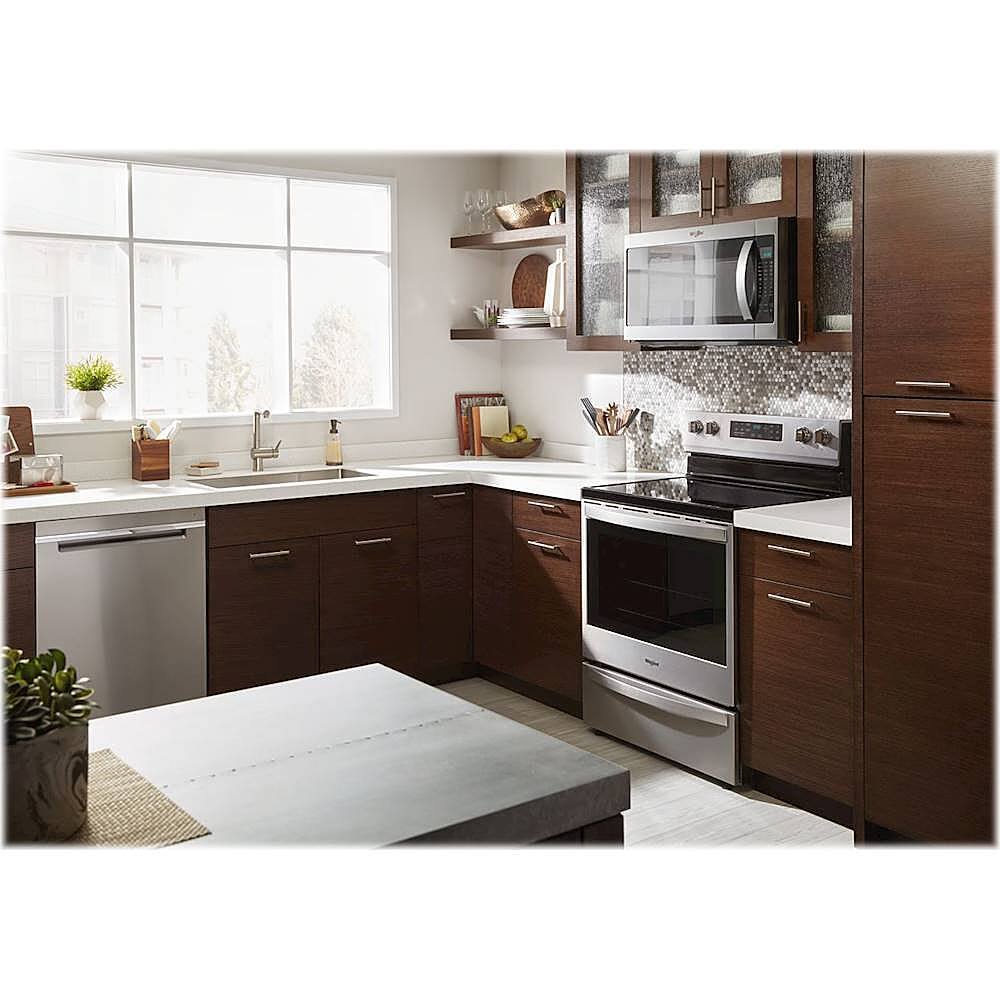 Alt View 20. Whirlpool - 6.4 Cu. Ft. Self-Cleaning Freestanding Electric Convection Range - Fingerprint Resistant Stainless Steel.