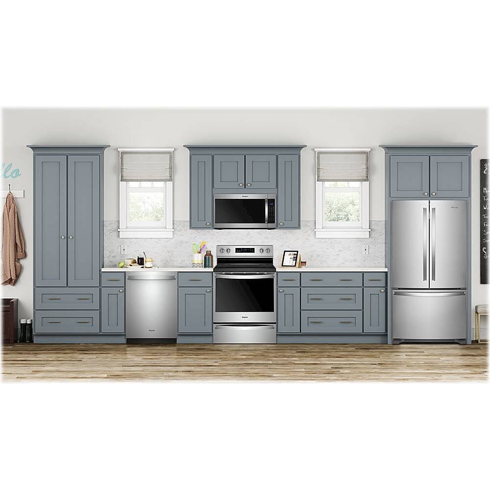 Alt View 22. Whirlpool - 6.4 Cu. Ft. Self-Cleaning Freestanding Electric Convection Range - Fingerprint Resistant Stainless Steel.