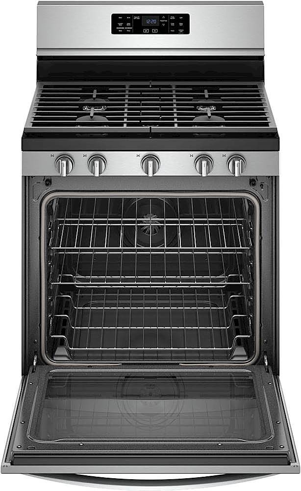 Alt View 11. Whirlpool - 5.8 Cu. Ft. Self-Cleaning Freestanding Gas Convection Range - Fingerprint Resistant Stainless Steel.