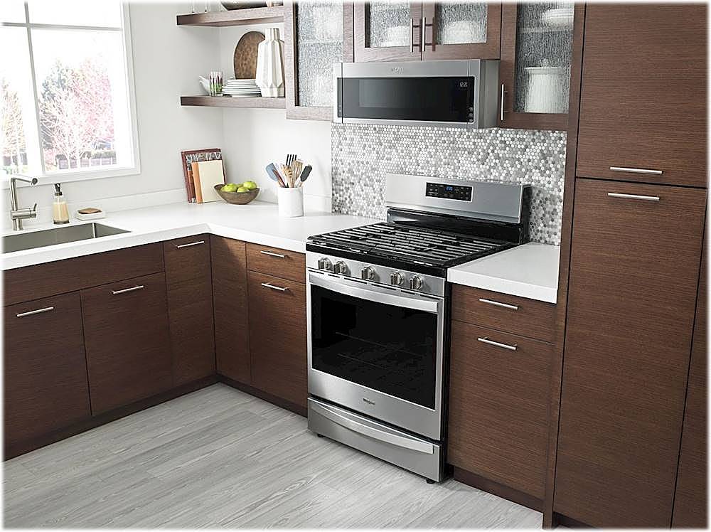 Alt View 20. Whirlpool - 5.8 Cu. Ft. Self-Cleaning Freestanding Gas Convection Range - Fingerprint Resistant Stainless Steel.