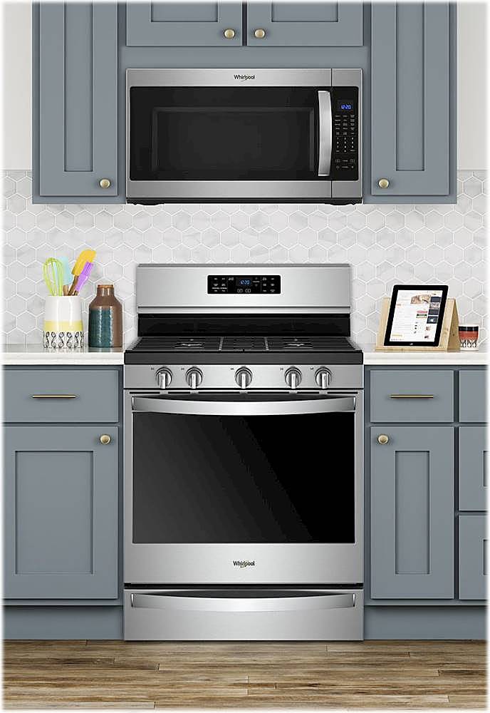 Alt View 21. Whirlpool - 5.8 Cu. Ft. Self-Cleaning Freestanding Gas Convection Range - Fingerprint Resistant Stainless Steel.