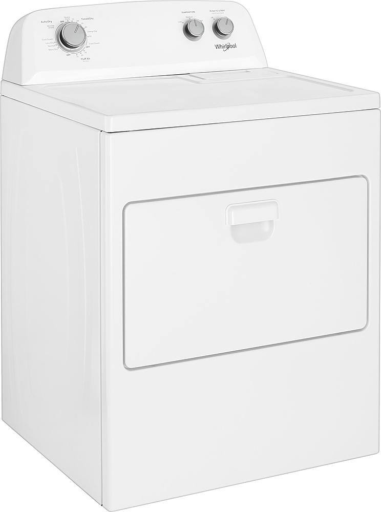 Angle. Whirlpool - 7 Cu. Ft. 12-Cycle Electric Dryer - White.