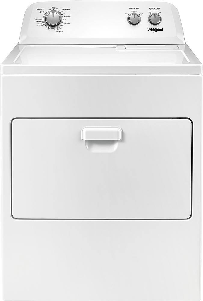 Whirlpool - 7 Cu. Ft. 12-Cycle Electric Dryer - White - Front_Zoom