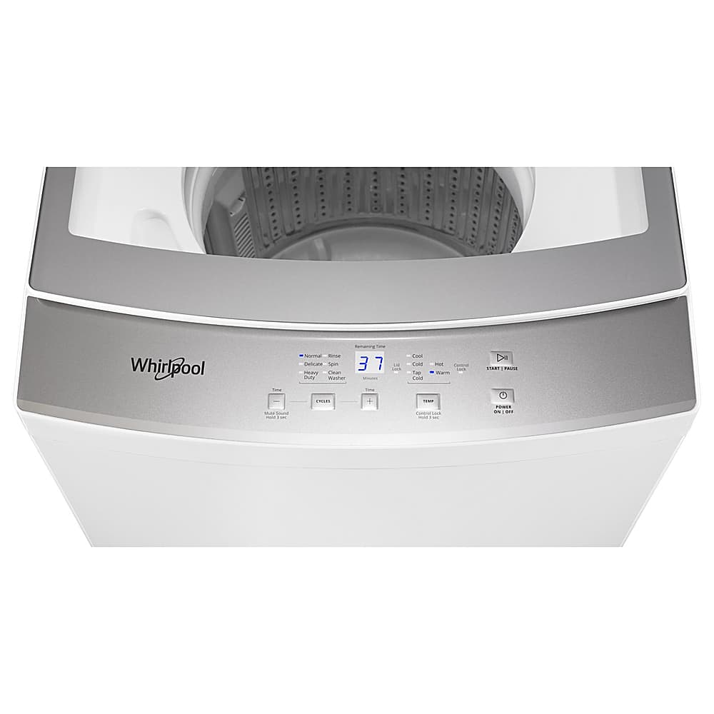 Alt View 1. Whirlpool - 1.6 Cu. Ft. Top Load Washer and 3.4 Cu. Ft. Electric Dryer with Smooth Wave Stainless Steel Wash Basket - White.