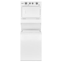 Whirlpool - 3.5 Cu. Ft. Top Load Washer and 5.9 Cu. Ft. Electric Dryer with Dual Action Agitator - White - Front_Zoom