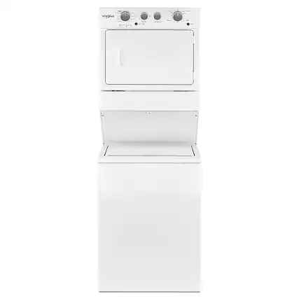 Front. Whirlpool - 3.5 Cu. Ft. Top Load Washer and 5.9 Cu. Ft. Electric Dryer with Dual Action Agitator - White.