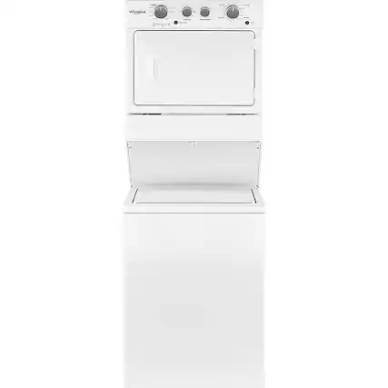 Front. Whirlpool - 3.5 Cu. Ft. Top Load Washer and 5.9 Cu. Ft. Gas Dryer with Dual Action Agitator - White.