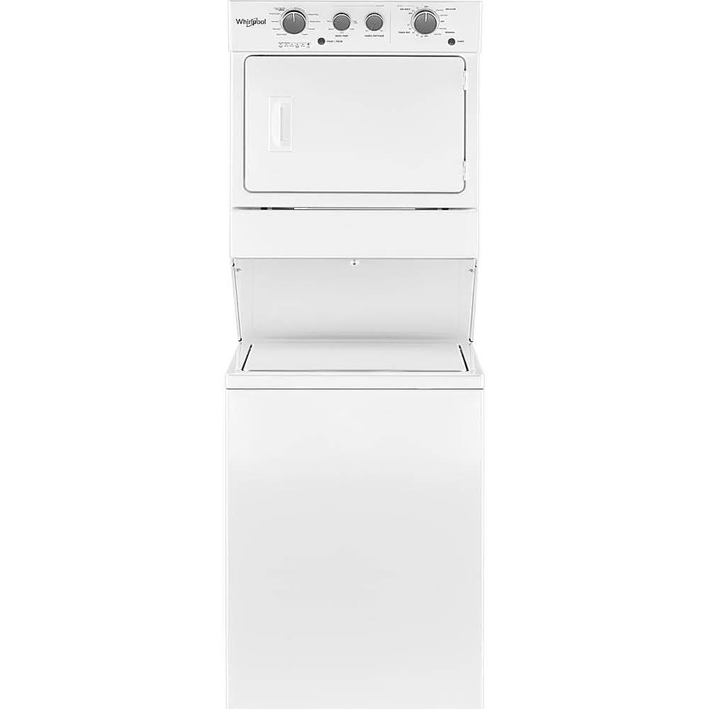 Front. Whirlpool - 3.5 Cu. Ft. Top Load Washer and 5.9 Cu. Ft. Gas Dryer with Dual Action Agitator - White.