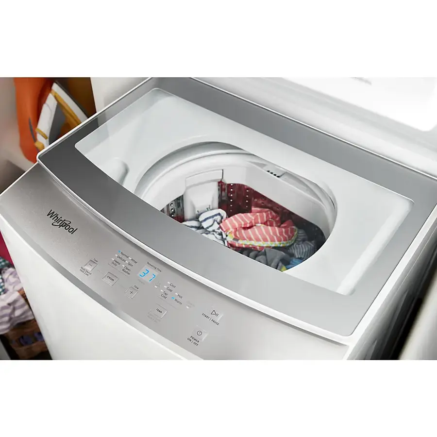 Alt View 13. Whirlpool - 1.6 Cu. Ft. Top Load Washer and 3.4 Cu. Ft. Electric Dryer with Smooth Wave Stainless Steel Wash Basket - White.