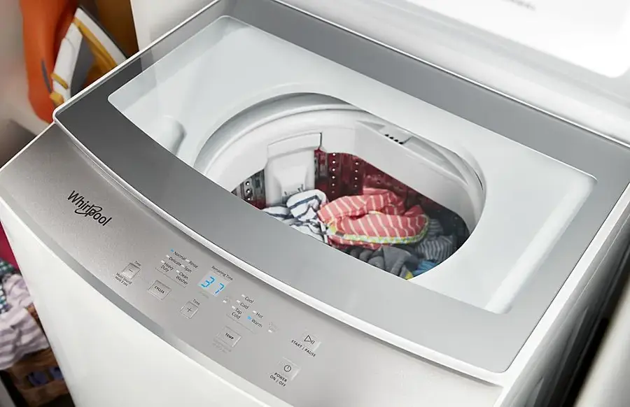 Alt View 17. Whirlpool - 1.6 Cu. Ft. Top Load Washer and 3.4 Cu. Ft. Electric Dryer with Smooth Wave Stainless Steel Wash Basket - White.