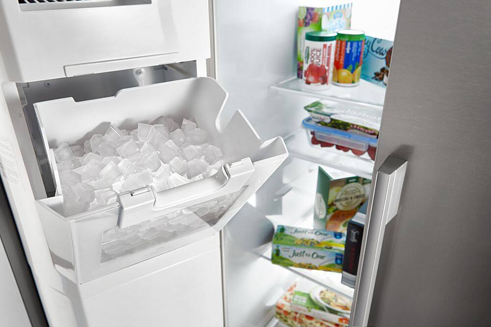 Alt View 2. Whirlpool - 20.6 Cu. Ft. Side-by-Side Counter-Depth Refrigerator - Stainless steel.