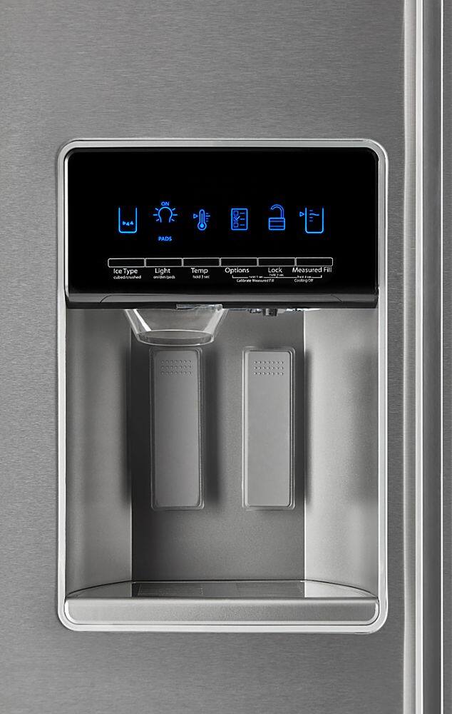 Alt View 4. Whirlpool - 20.6 Cu. Ft. Side-by-Side Counter-Depth Refrigerator - Stainless steel.