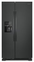 Amana - 21.4 Cu. Ft. Side-by-Side Refrigerator - Black - Front_Zoom