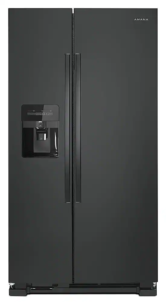 Amana - 21.4 Cu. Ft. Side-by-Side Refrigerator - Black