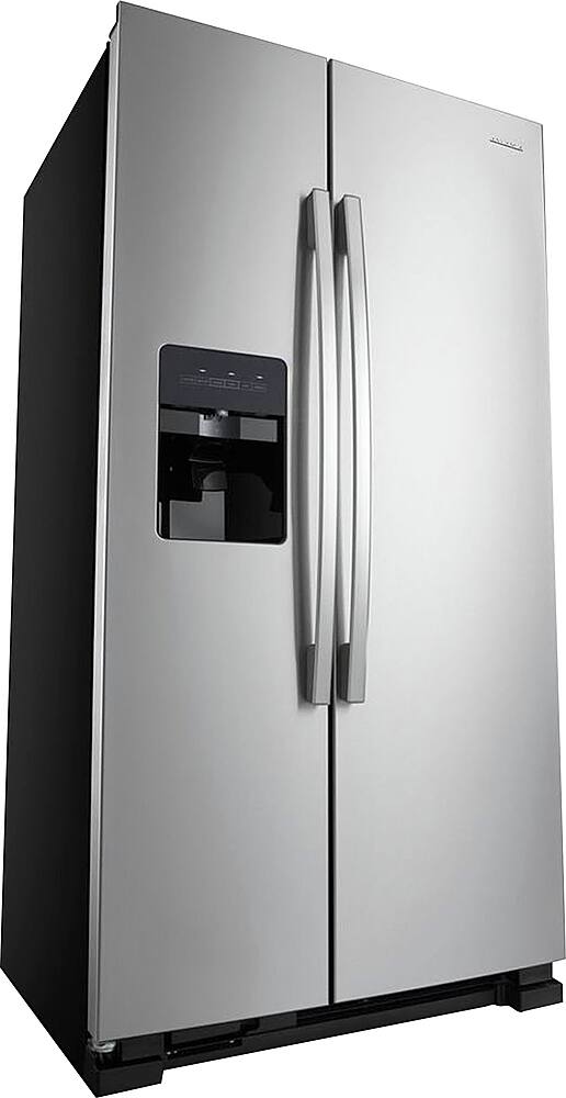 Angle. Amana - 21.4 Cu. Ft. Side-by-Side Refrigerator - Stainless steel.