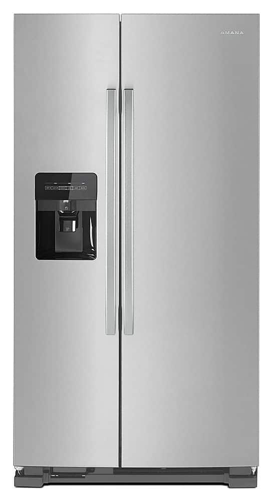 Amana - 21.4 Cu. Ft. Side-by-Side Refrigerator - Stainless Steel - Front_Zoom
