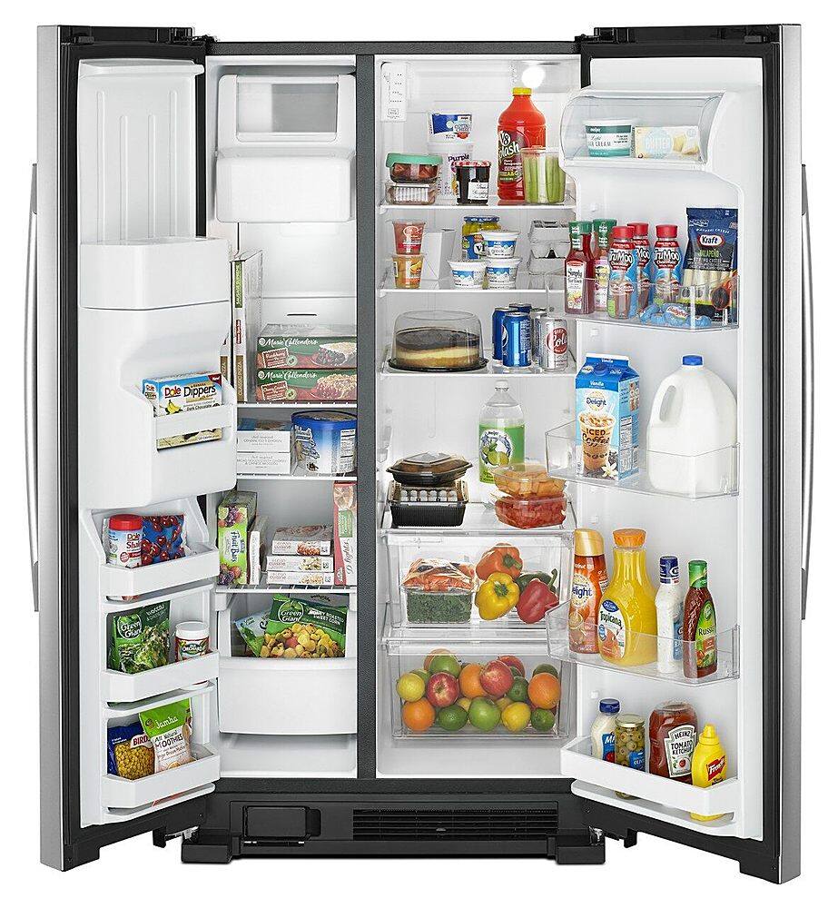 Alt View 2. Amana - 21.4 Cu. Ft. Side-by-Side Refrigerator - Stainless steel.