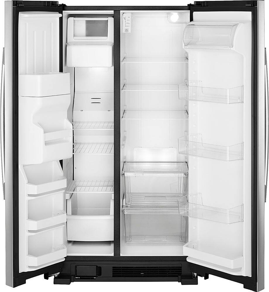 Alt View 2. Amana - 24.5 Cu. Ft. Side-by-Side Refrigerator with Water and Ice Dispenser - Stainless steel.