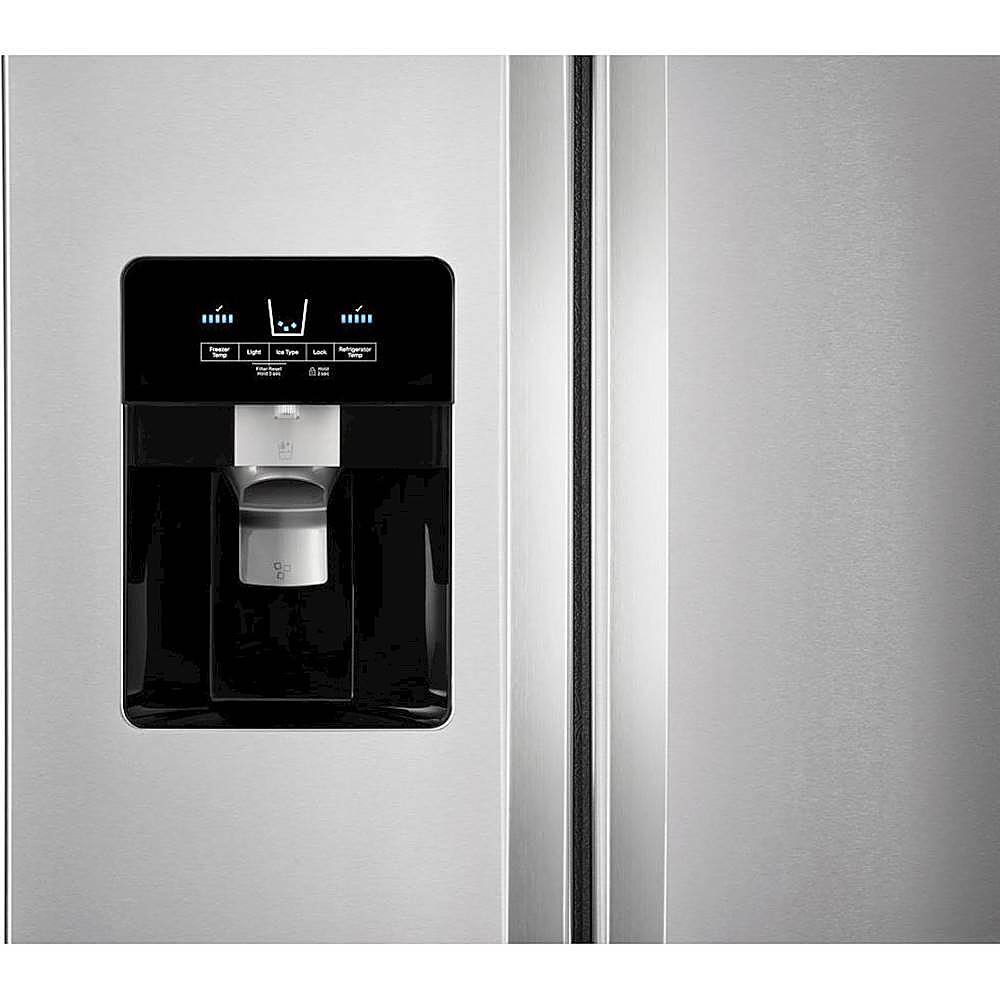 Alt View 4. Whirlpool - 24.6 Cu. Ft. Side-by-Side Refrigerator - Monochromatic Stainless Steel.