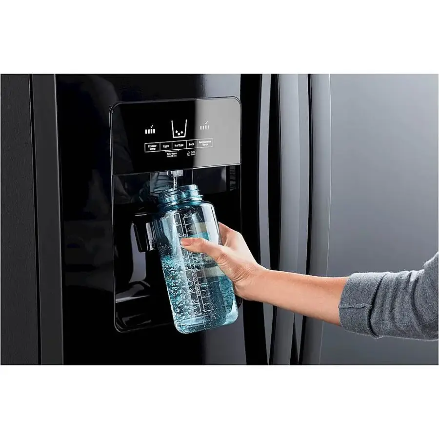 Alt View 13. Whirlpool - 21.4 Cu. Ft. Side-by-Side Refrigerator - Black.