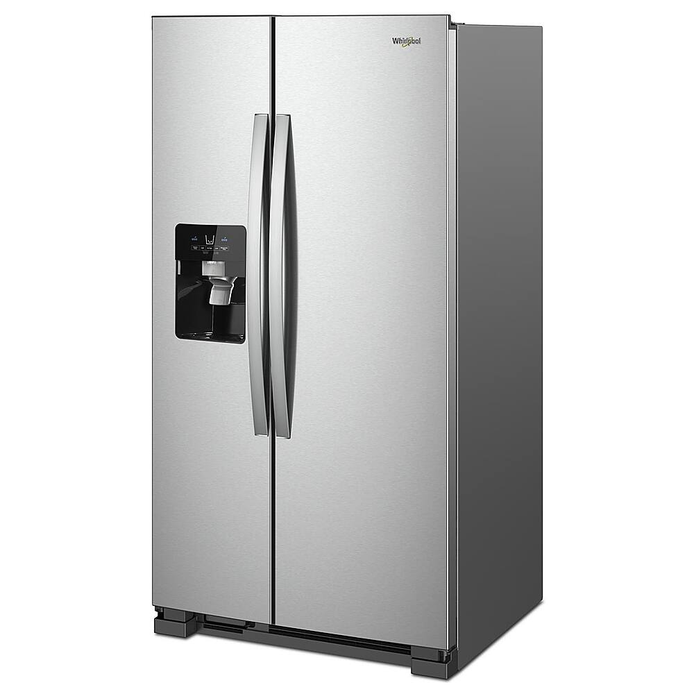 Alt View 3. Whirlpool - 21.4 Cu. Ft. Side-by-Side Refrigerator - Monochromatic Stainless Steel.