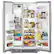 Left. Whirlpool - 21.4 Cu. Ft. Side-by-Side Refrigerator - Monochromatic Stainless Steel.