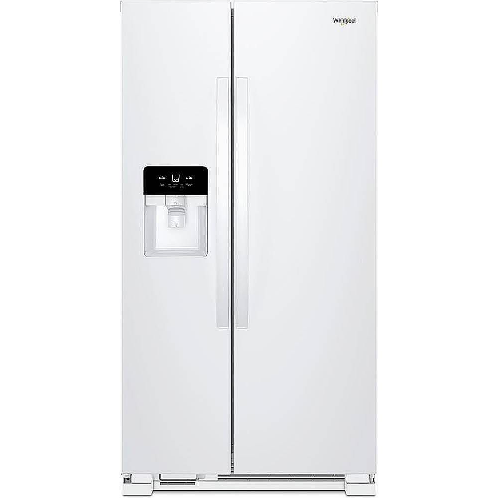 Front. Whirlpool - 21.4 Cu. Ft. Side-by-Side Refrigerator - White.