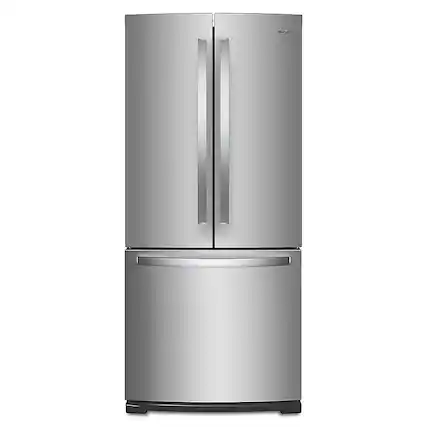 Front. Whirlpool - 19.7 Cu. Ft. French Door Refrigerator - Fingerprint Resistant Stainless Steel.