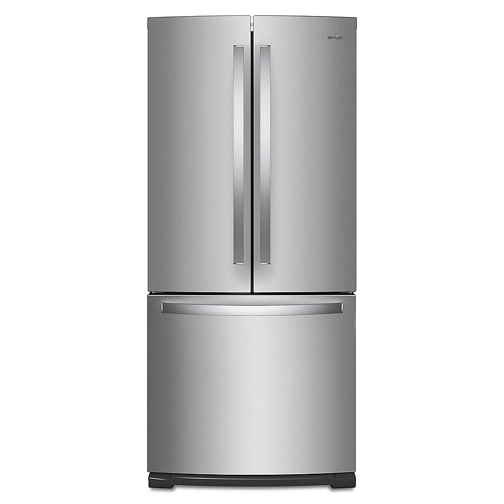 Front. Whirlpool - 19.7 Cu. Ft. French Door Refrigerator - Fingerprint Resistant Stainless Steel.