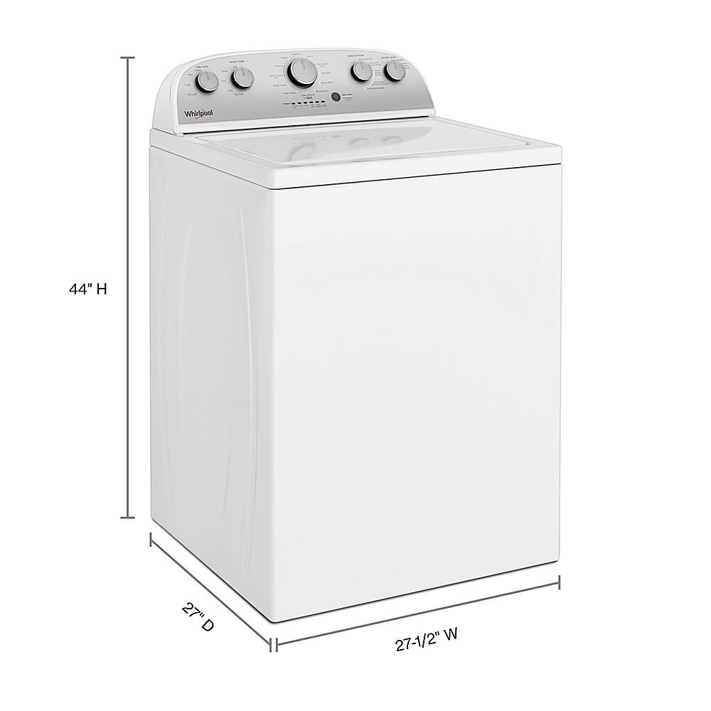 Alt View 1. Whirlpool - 3.9 Cu. Ft. Top Load Washer with Water Level Selection - White.