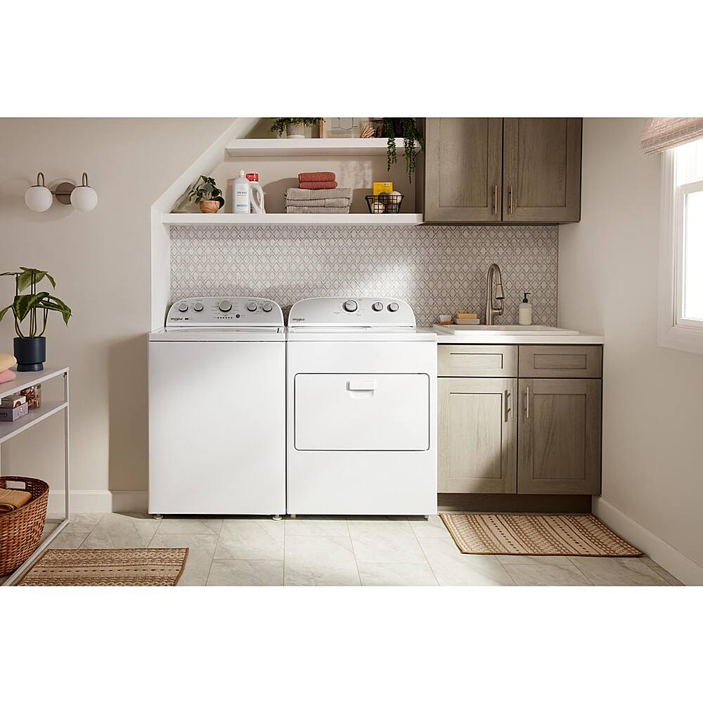 Alt View 15. Whirlpool - 7 Cu. Ft. Electric Dryer with AutoDry Drying System - White.