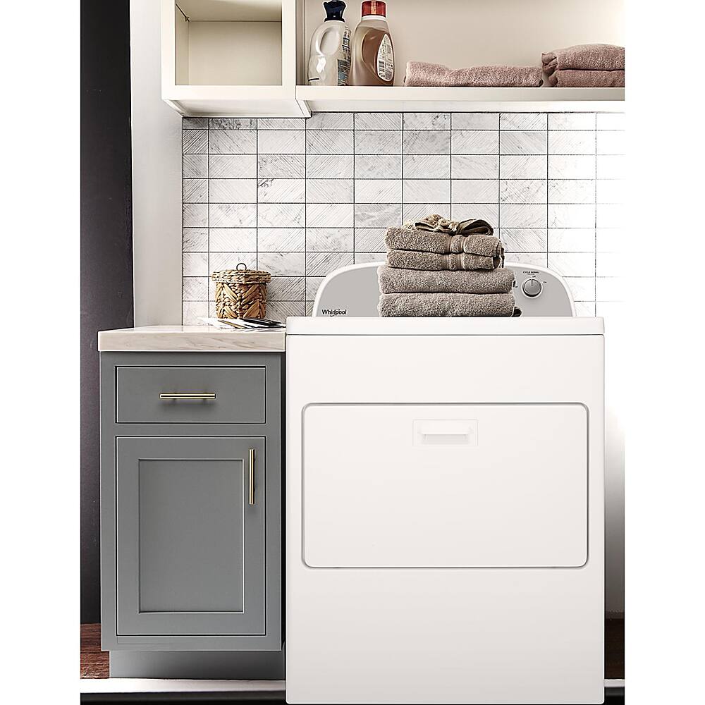 Alt View 17. Whirlpool - 7 Cu. Ft. Electric Dryer with AutoDry Drying System - White.