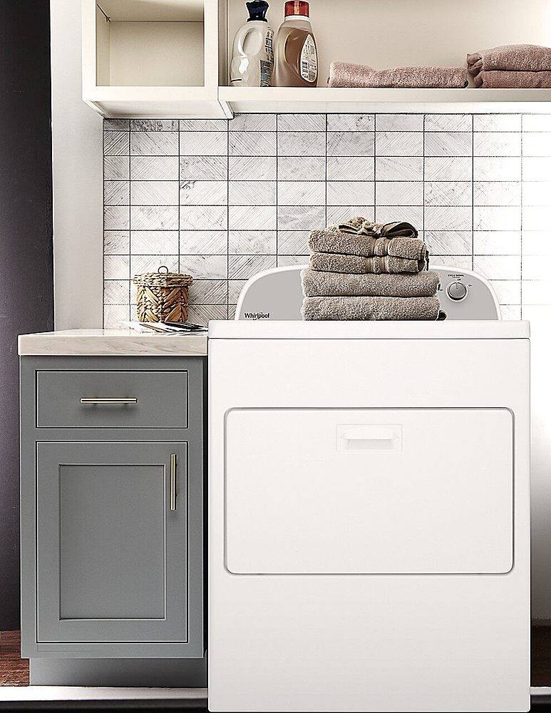 Alt View 21. Whirlpool - 7 Cu. Ft. Electric Dryer with AutoDry Drying System - White.