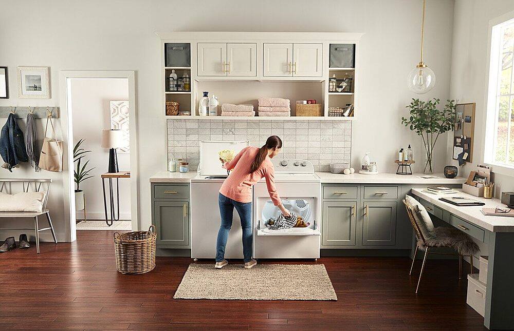 Alt View 23. Whirlpool - 7 Cu. Ft. Electric Dryer with AutoDry Drying System - White.