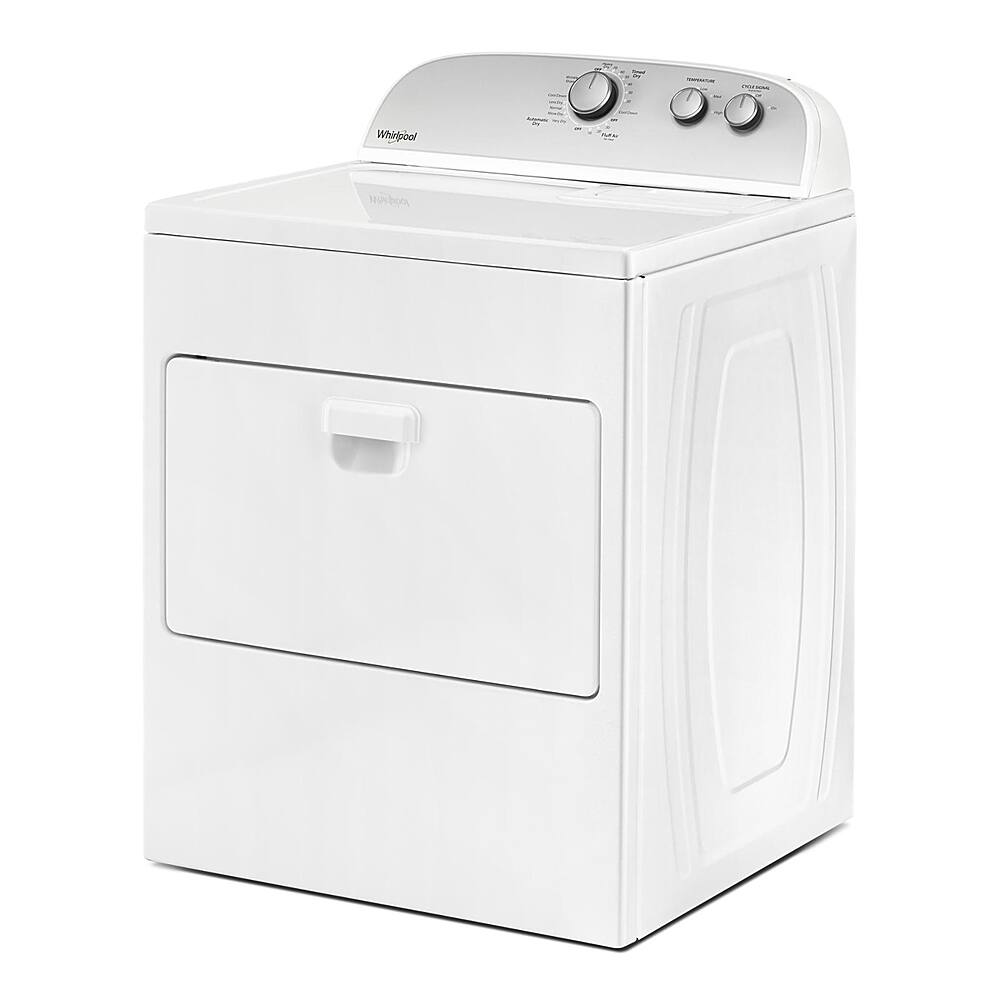 Alt View 3. Whirlpool - 7 Cu. Ft. Electric Dryer with AutoDry Drying System - White.