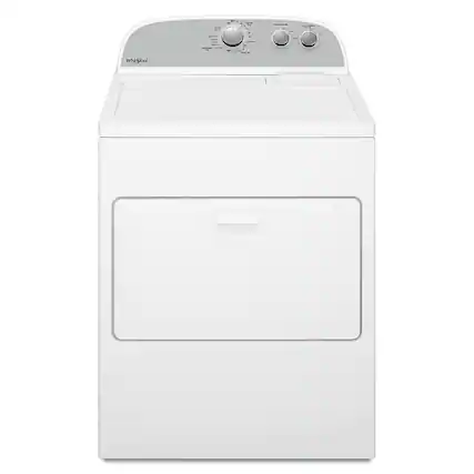 Front. Whirlpool - 7 Cu. Ft. Gas Dryer with AutoDry Drying System - White.