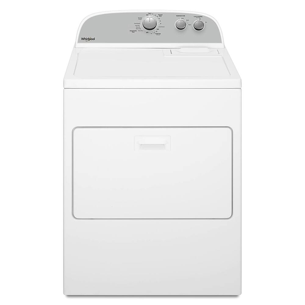 Front. Whirlpool - 7 Cu. Ft. Gas Dryer with AutoDry Drying System - White.