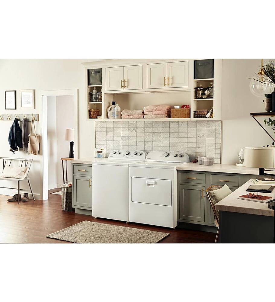 Alt View 15. Whirlpool - 7 Cu. Ft. Gas Dryer with AutoDry Drying System - White.