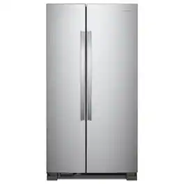 Whirlpool - 25.1 Cu. Ft. Side-by-Side Refrigerator - Stainless Steel