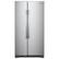 Front. Whirlpool - 25.1 Cu. Ft. Side-by-Side Refrigerator - Stainless steel.